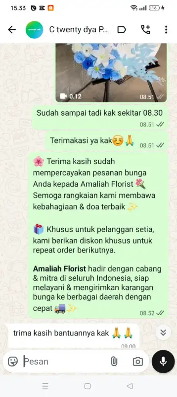 Testimonial krans bunga KARIMUN