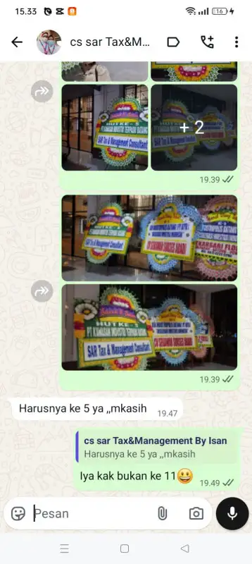 Testimonial papan bunga KARIMUN