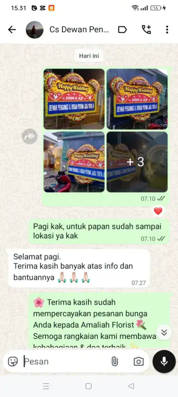 Testimonial papan bunga KARIMUN